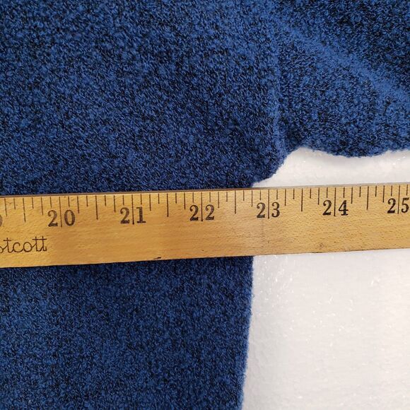 Ninon de leclos Women's Large Wool Blend Button Up Blue Cardigan - Picture 4 of 7